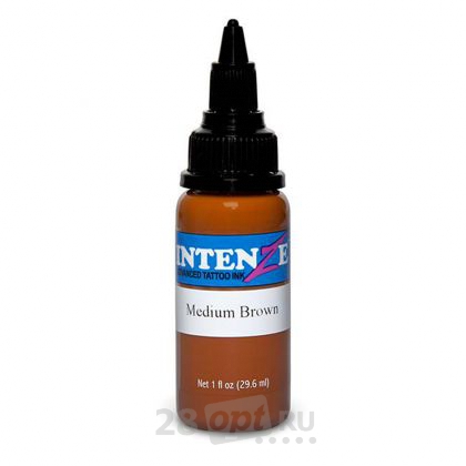 Уцененный товар, Краска для художественной татуировки Intenze, Medium Brown, 30 мл