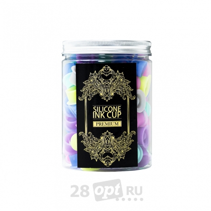 Распродажа, Силиконовые колпачки для краски Tattoo Caps ACI040-6, Разноцветные, 100 шт.